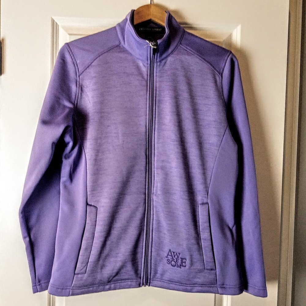 Devon & Jones Purple Full Zip Fleece Jacket NWT